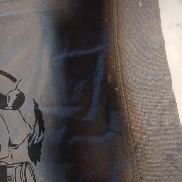 Instant Message Women's Retro-Look Pull-on Short Sleeve Top "Mrs. Claws" M Gray - Picture 5 of 6